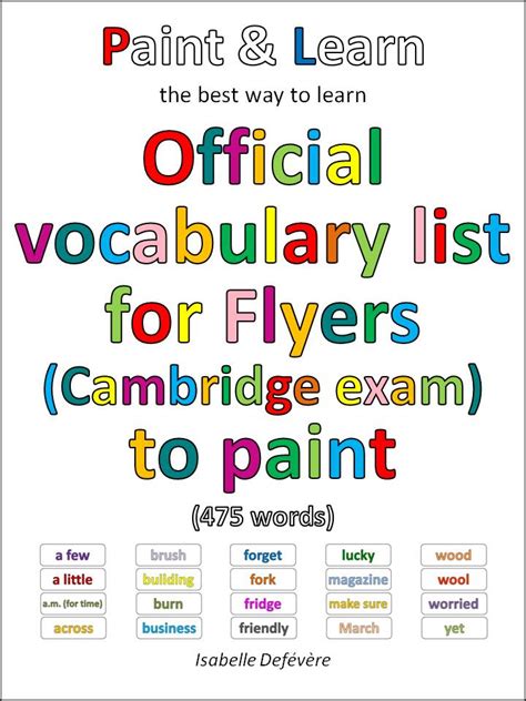 flyers vocabulary list pdf.